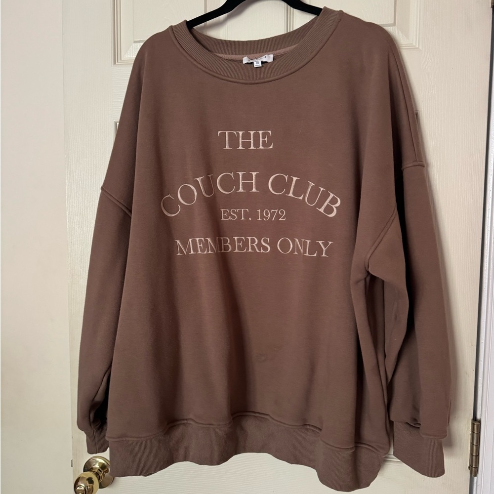 Plus size brown sweatshirt 1x gilli